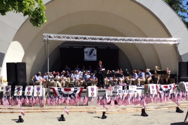 Boulder Concert Band on stage at Boulder Band Shell