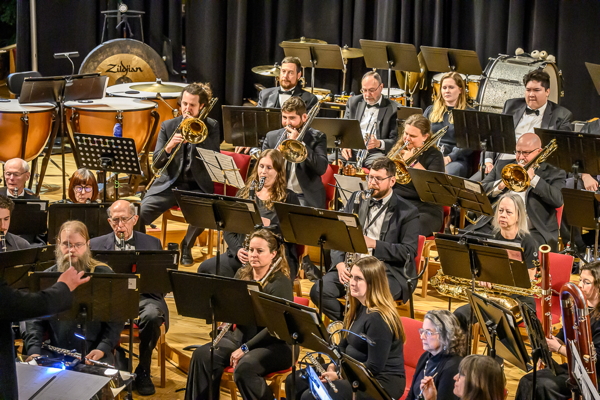 part of the larger band, all wind instrument players